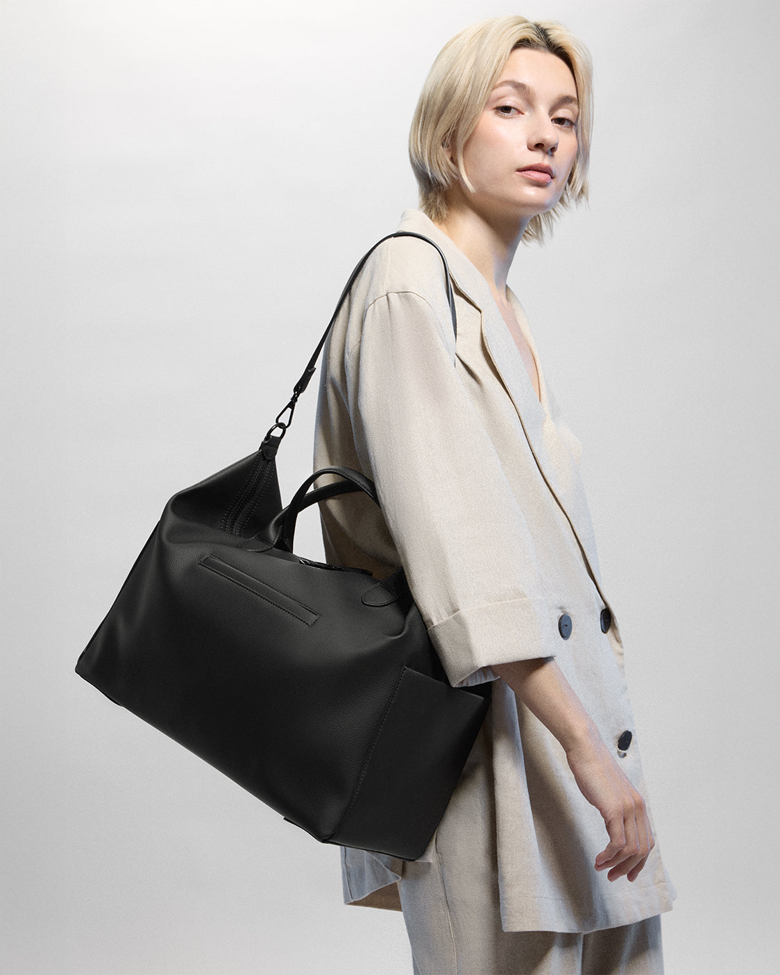 Nostra Vegan Leather Convertible Shoulder Crossbody Backpack Bag - Image 19