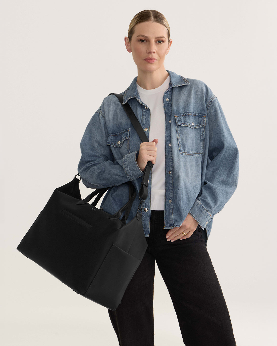 Nostra Nylon Carryall Bag with Luggage Sleeve and Multiple Pockets - Image 9