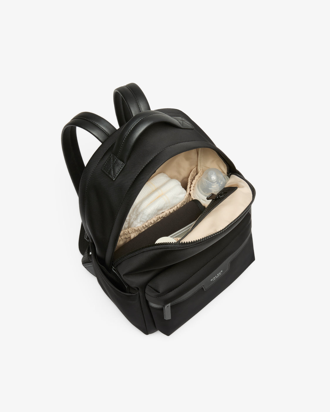 Nostra Nylon Diaper Backpack with Insulated Bottle Pockets and Key Leash - Image 16