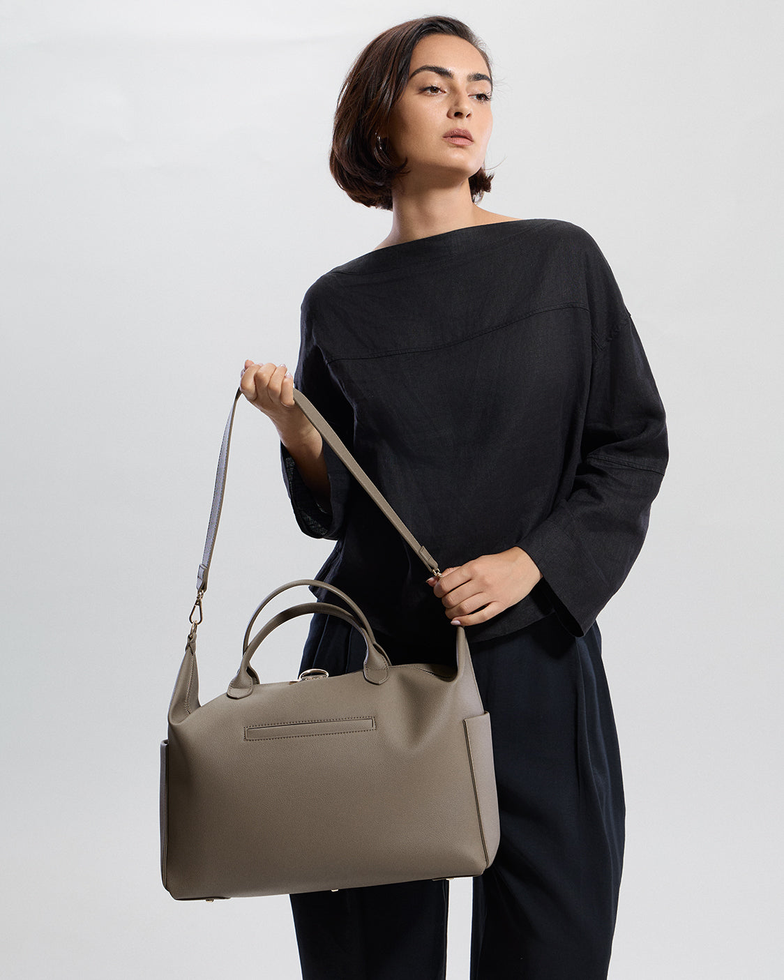 Nostra Vegan Leather Convertible Shoulder Crossbody Backpack Bag - Image 32