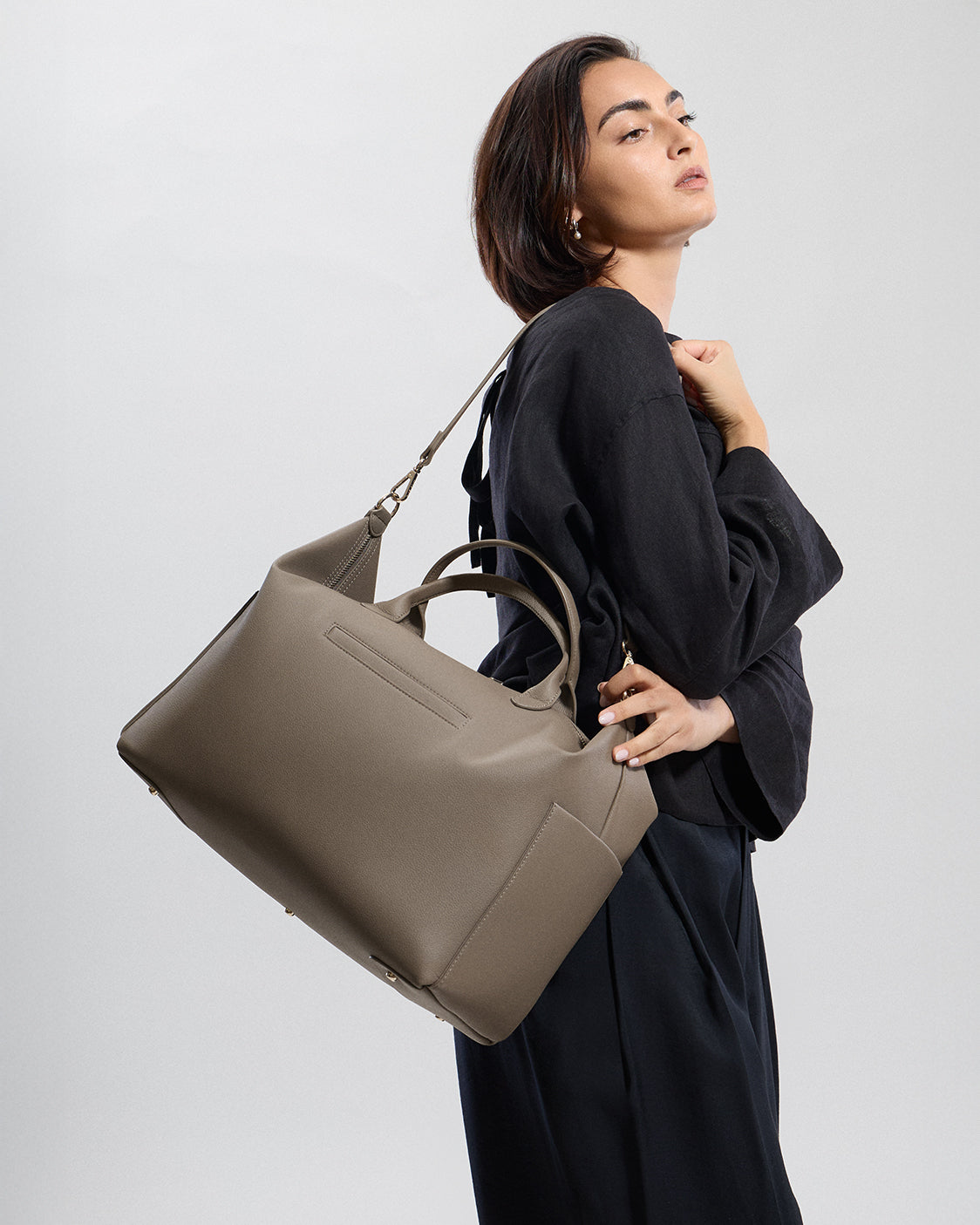 Nostra Vegan Leather Convertible Shoulder Crossbody Backpack Bag - Image 33