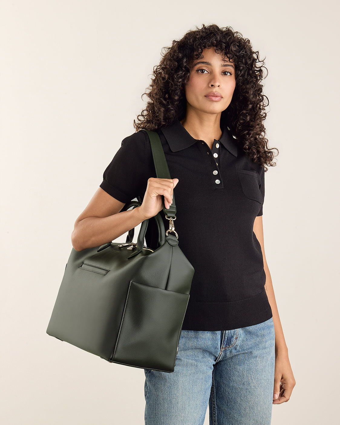 Nostra Vegan Leather Convertible Shoulder Crossbody Backpack Bag - Image 3