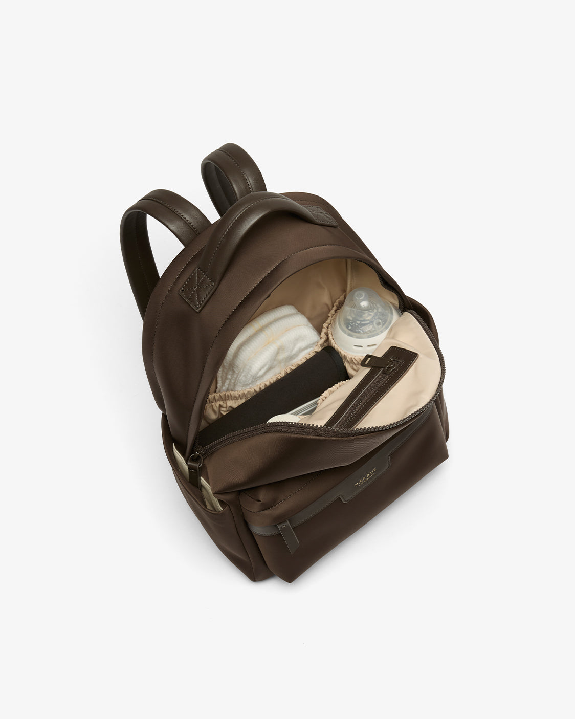 Nostra Nylon Diaper Backpack with Insulated Bottle Pockets and Key Leash - Image 9