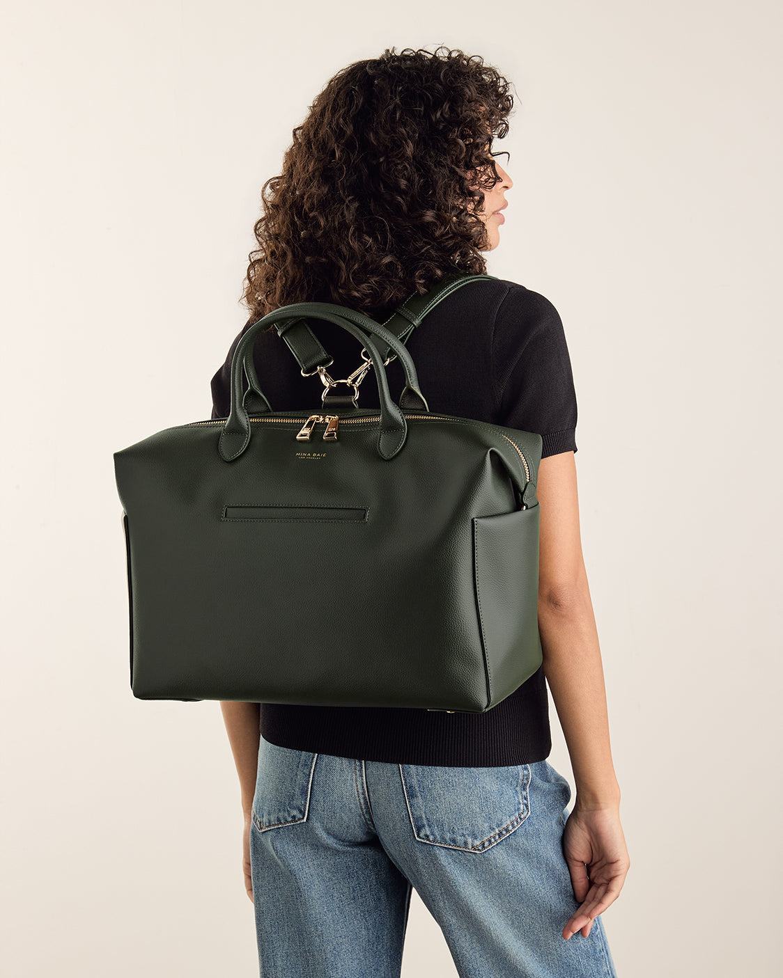 Nostra Vegan Leather Convertible Shoulder Crossbody Backpack Bag - Image 4