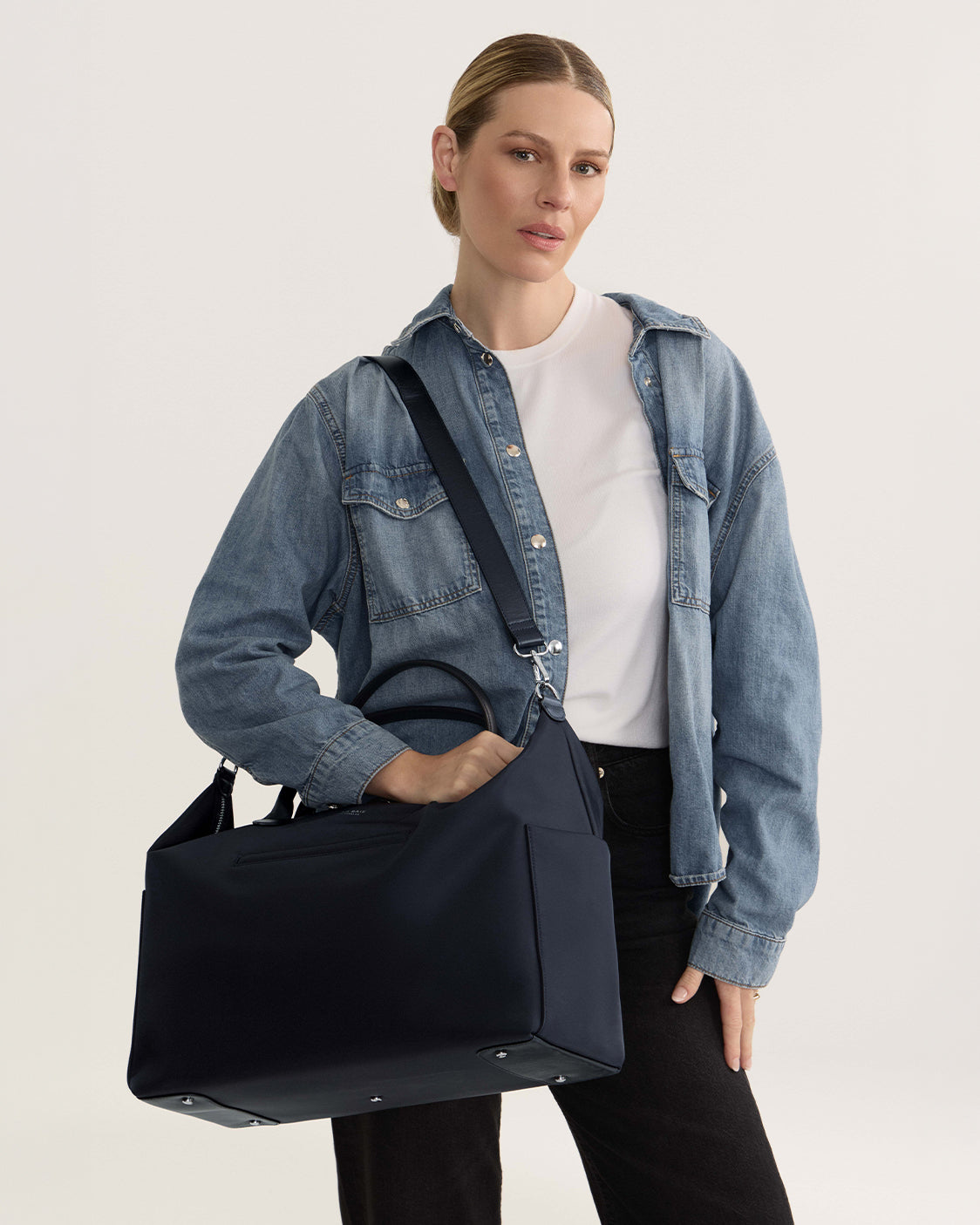 Nostra Nylon Carryall Bag with Luggage Sleeve and Multiple Pockets - Image 2