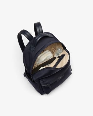 Alternative view of Nostra Nylon Diaper Backpack with Insulated Bottle Pockets and Key Leash