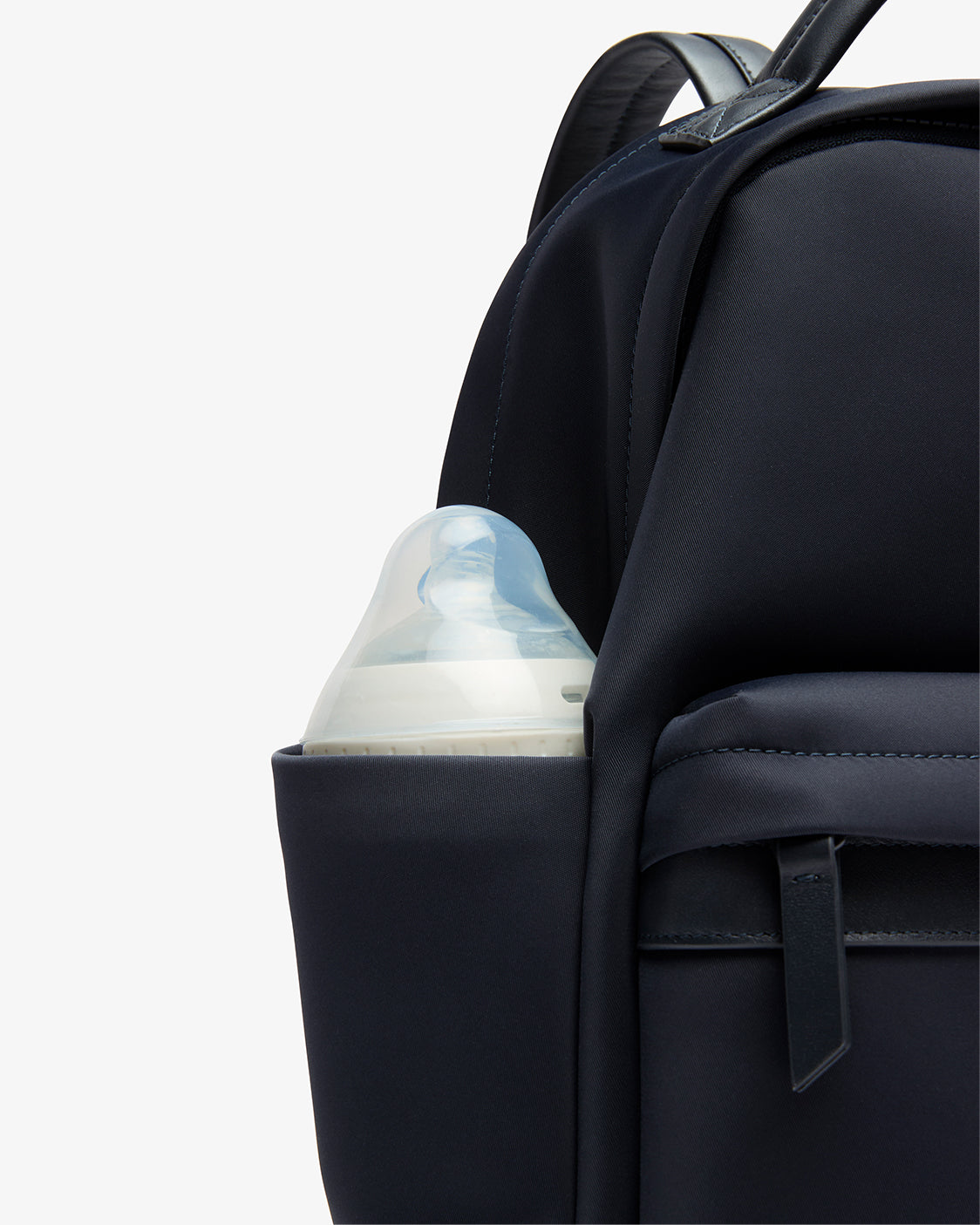 Nostra Nylon Diaper Backpack with Insulated Bottle Pockets and Key Leash - Image 7