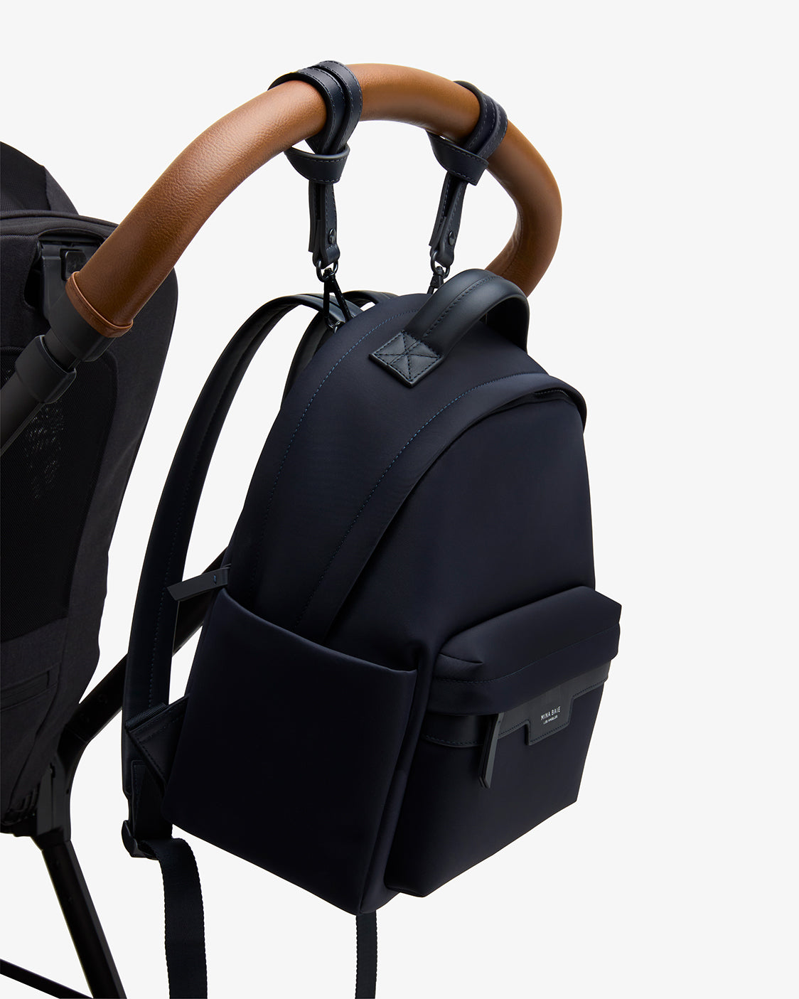 Nostra Nylon Diaper Backpack with Insulated Bottle Pockets and Key Leash - Image 5