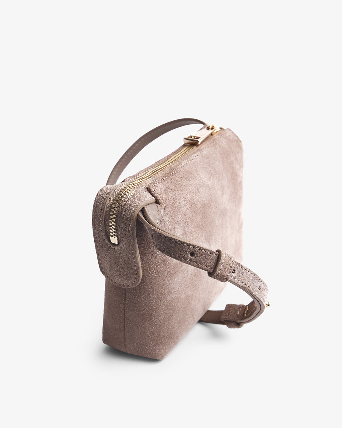 Nostra Suede Crossbody Bag with Interior Organizer and Matching Pouch - Image 11