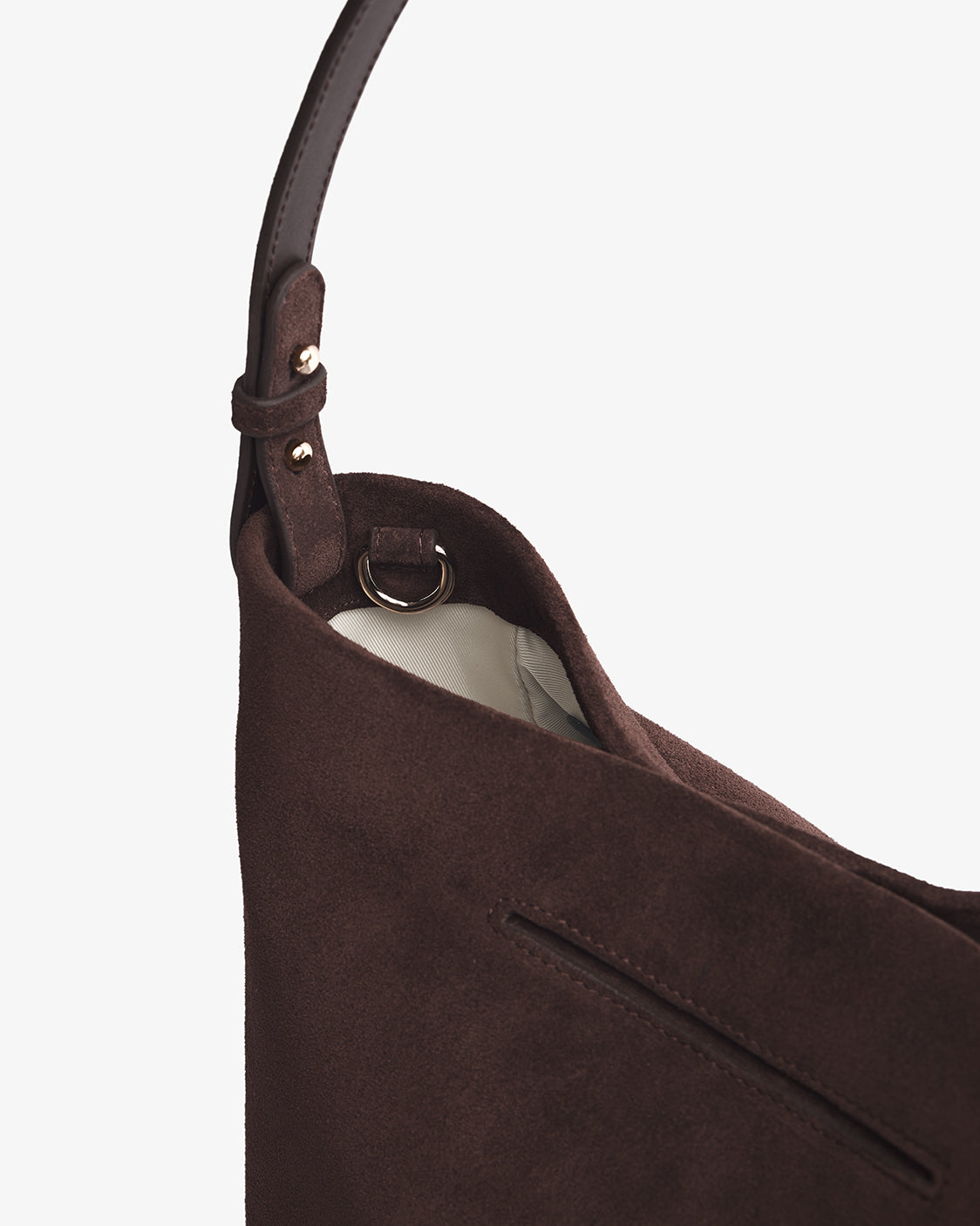 Nostra Suede Crossbody Bag with Interior Organizer and Matching Pouch - Image 5