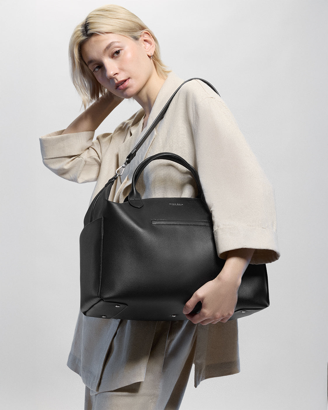 Nostra Vegan Leather Convertible Shoulder Crossbody Backpack Bag - Image 46