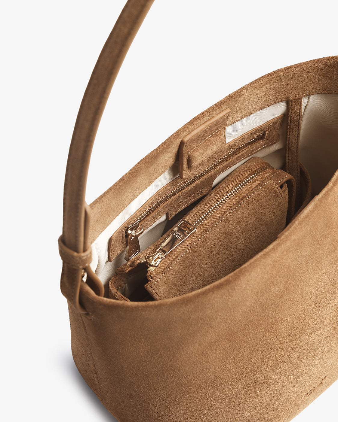 Nostra Suede Crossbody Bag with Interior Organizer and Matching Pouch - Image 20